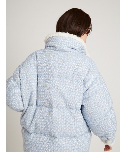 SNIDEL（スナイデル）の「ツイードミドルコート（ダウンジャケット