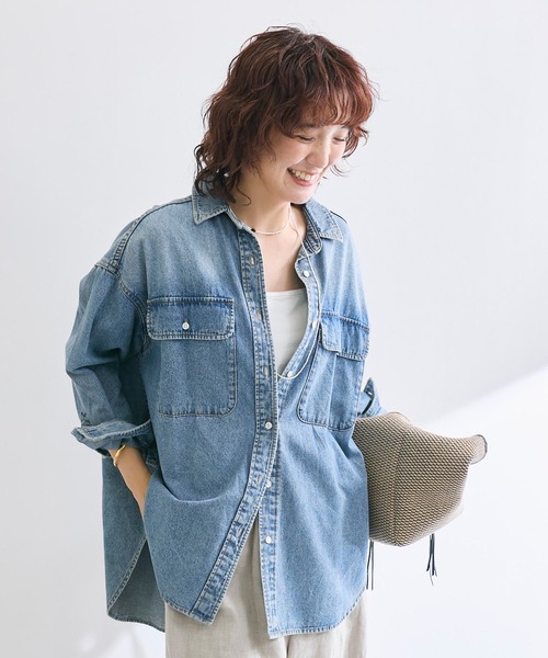 ベストセラー】【MONN.:.(モン)】ビッグデニムシャツ | RIVE DROITE