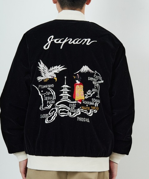 WEB限定】[TAION/タイオン] リバーシブル スカジャン ダウンジャケット