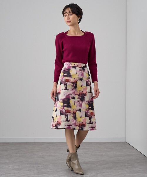 セール】チェックジャガードAライン スカート（スカート）｜ANAYI