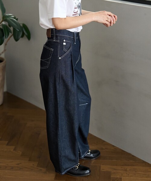 SOMETHING × FREAK'S STORE/サムシング 別注 TUCK CURVE WIDE 25FW