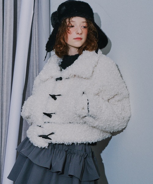 セール】ボアショートコート（その他アウター）｜VIOLETTA