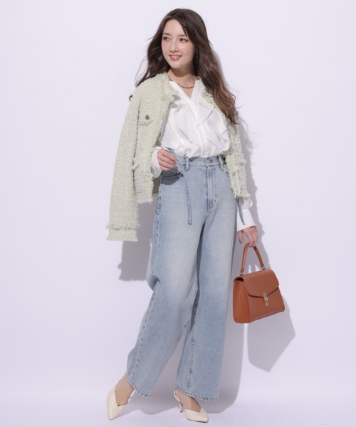 Apuweiser-riche（アプワイザーリッシェ）の「フリンジツイードニット