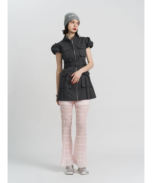 セール】ミリタリーZIPミニワンピース（ワンピース）｜jouetie