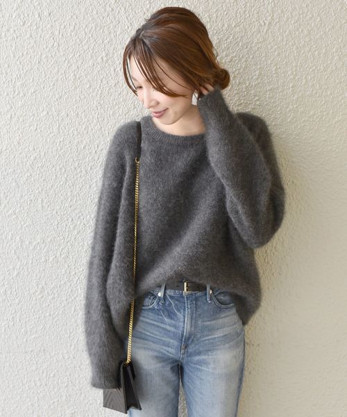 SHIPS（シップス）の「ヘアリークルーネックプルオーバー◇（ニット