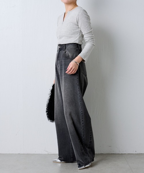 Q.anos/ブルージュデニム/WEB限定/新サイズ展開（デニムパンツ