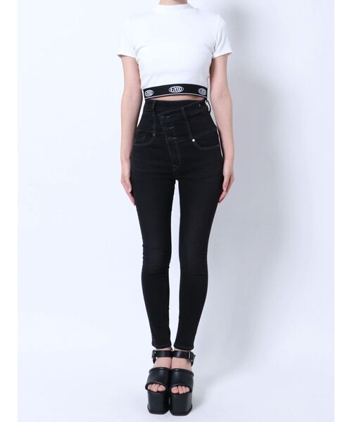 EMODA（エモダ）の「アシンメトリーマークハイウエストパギンス