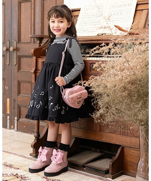 mezzo piano（メゾピアノ）の「音符ロゴ キャミワンピース（ジャンパー