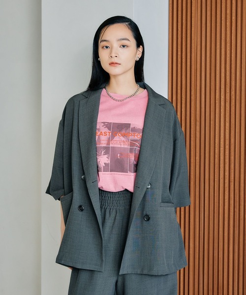 セール】《リネンライクドライシリーズ》リネンライクルーズW5分袖