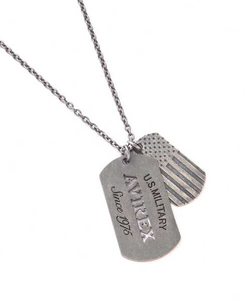 AVIREX（アヴィレックス）の「ドッグタグ ロゴ シルバー/ DOG TAG LOGO