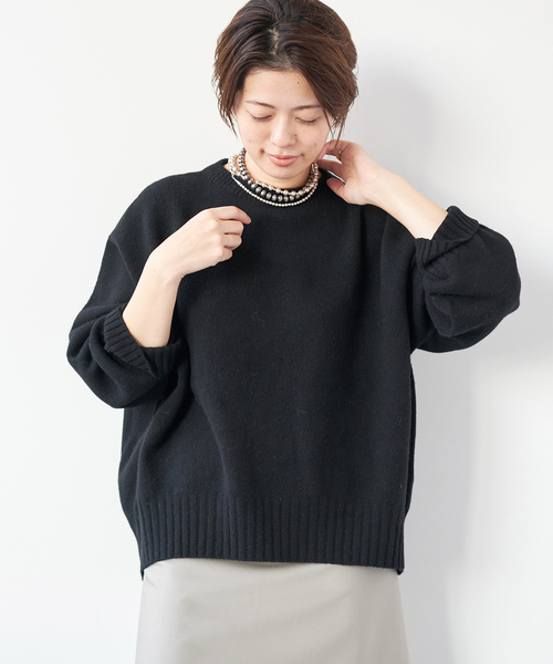 plage（プラージュ）の「ファインウール ワイドクルー プルオーバー