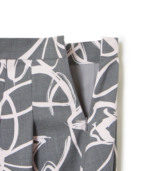 セール】ウールトロピカルプリントアシメタック スカート（スカート