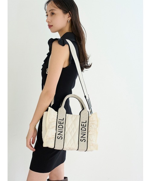 フリルキルティングロゴバッグ（ハンドバッグ）｜SNIDEL（スナイデル