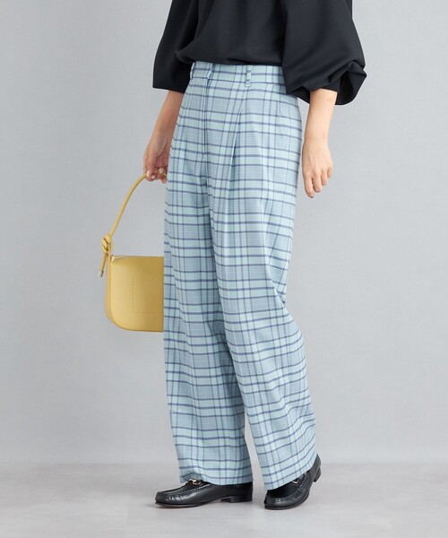 セール】〈手洗い可能〉ウール混先染めカラーチェックパンツ◇（その他