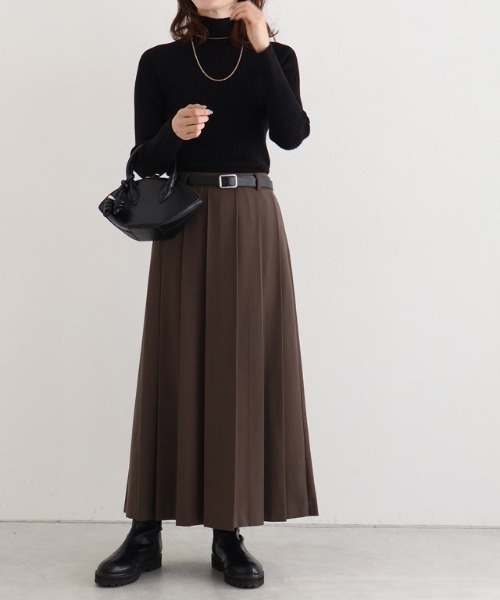 セール】ストレッチリブハイネックニット（ニット/セーター）｜Pierrot