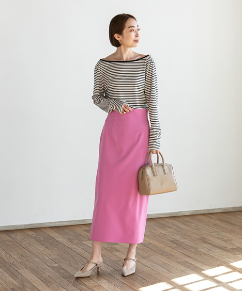 Noble（ノーブル）の「《追加》ジャージーライクカラータイトスカート