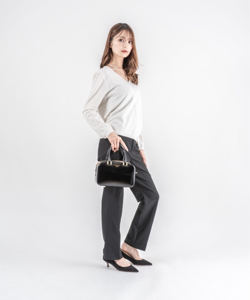 セール】【FABIO RUSCONI】ポインテッドトゥ レザー パンプス