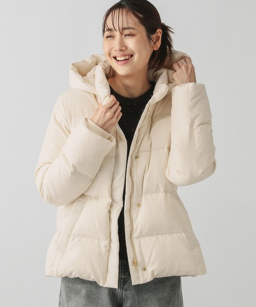セール】ウツクシルエット撥水ダウンフードブルゾン/115525（ブルゾン