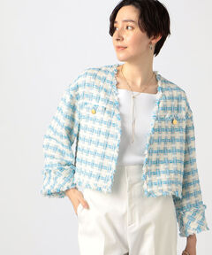 MAISON GUILLEMETTE/メゾンギヨメット】ツィードノーカラージャケット