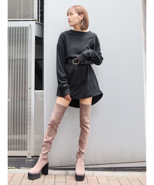 EMODA（エモダ）の「タンクバルキーロングブーツ（ブーツ）」 - WEAR