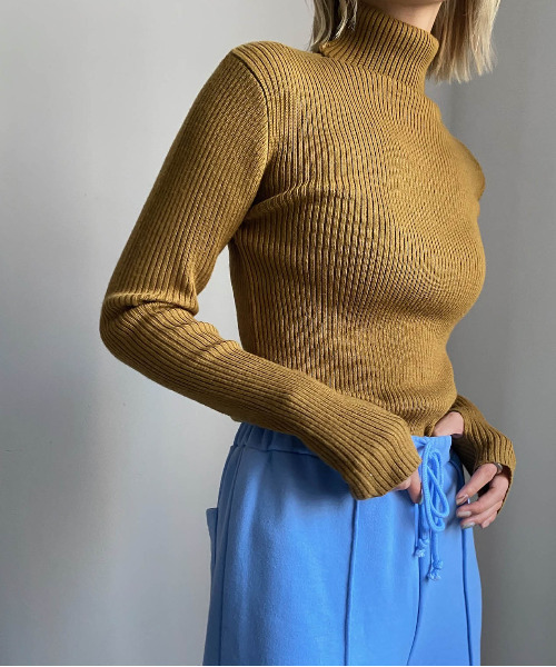 セール】AMERI EMBROIDERY LOGO KNIT TOP（ニット/セーター）｜Ameri