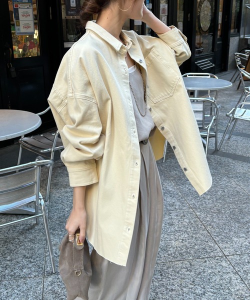 DouDou（ドゥドゥ）の「【新色追加】ダメージデニムシャツ（シャツ