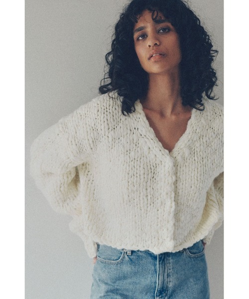 YOOU（ユー）の「Big slab short cardigan（ビックスクラブ
