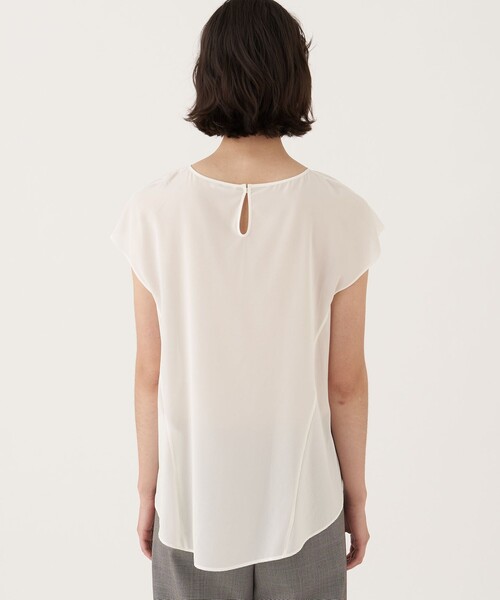 DES PRES（デ・プレ）の「シルクシフォンストレッチ フレンチスリーブ