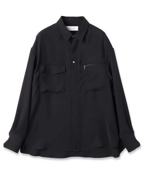 CULLNI（クルニ）の「24-SS-019 / Dry Double Satin Pocket Shirt