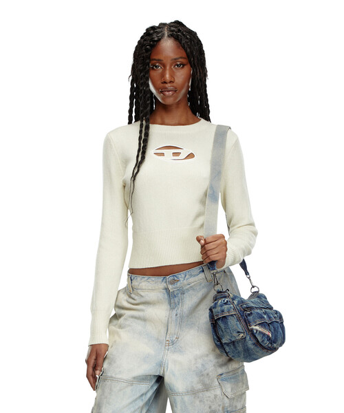 DIESEL（ディーゼル）の「レディース 長袖 ニットトップス Dロゴ