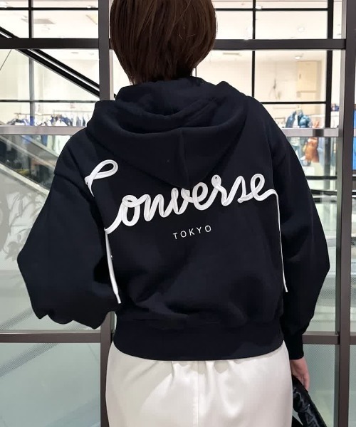 BACK SPINDLE LOGO ZIP HOODIE（パーカー）｜CONVERSE TOKYO