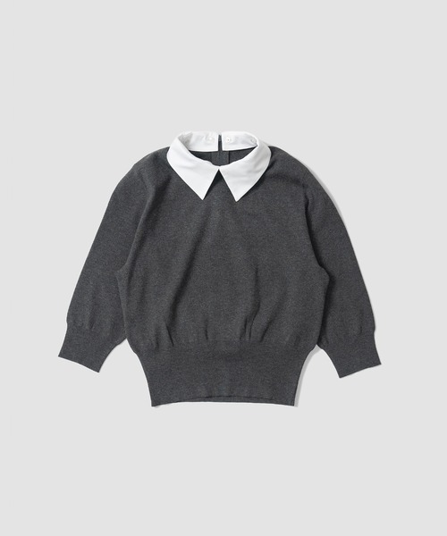 ESTNATION / 2WAY 襟付きハーフスリーブ ニット《EXCLUSIVE》（ニット