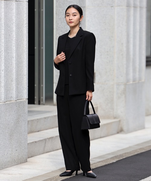 セール】ブラックフォーマル3点スーツ（パンツ）【喪服・礼服