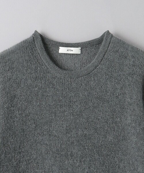 ATON（エイトン）の「＜ATON＞モヘヤ クルーネック ニット（ニット