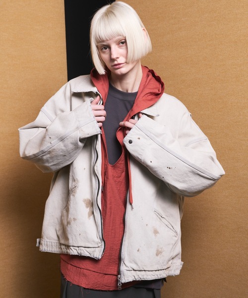 UNISEX》【Vintage Style Denim Fabric】Prime-Over ZIP Denim Jacket