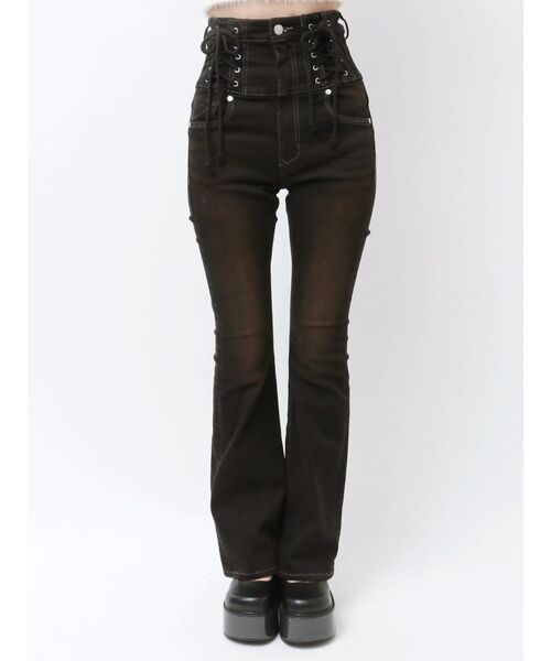 レースハンドハイウエストパギンス（デニムパンツ）｜EMODA（エモダ