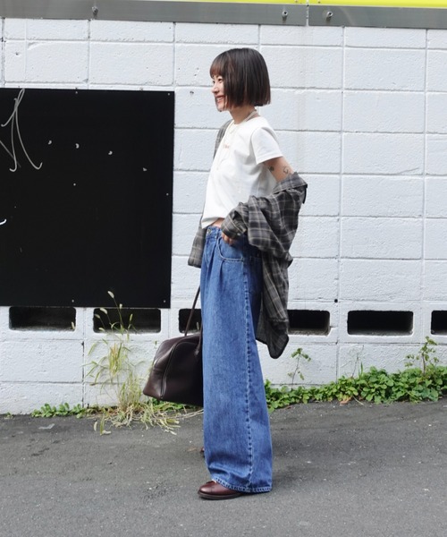 大人気デニム!!低身長から高身長まで着こなし抜群!!】ダブルタック