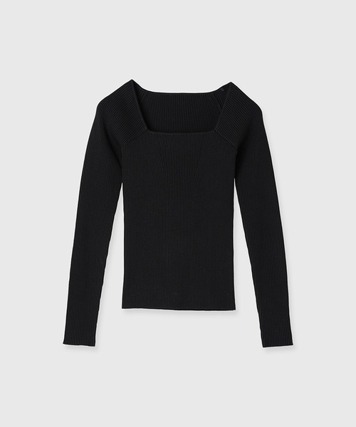 カシミヤブレンドデコルテリブニットプルオーバー（ニット/セーター