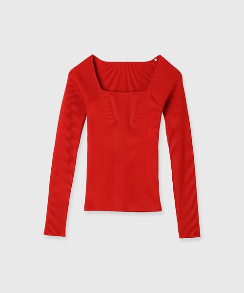 カシミヤブレンドデコルテリブニットプルオーバー（ニット/セーター