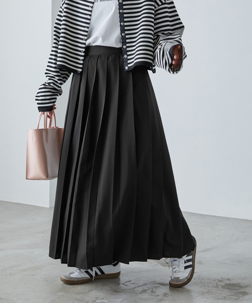 forksy.】ツイルプリーツロングスカート（スカート）｜forksy