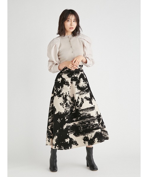 FRAY I.D（フレイアイディー）の「シャンブレーフロッキースカート