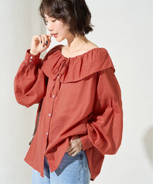 シャツ/ブラウス（レッド/赤色系・フリル）ファッション通販 - ZOZOTOWN