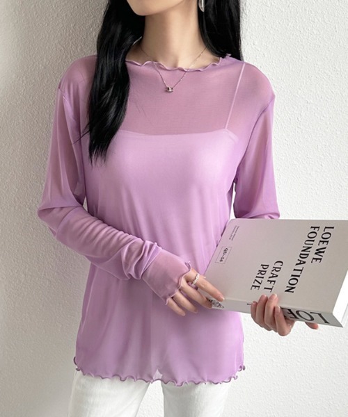 COCOMOMO（ココモモ）の「一枚でも重ねても。上品な肌見せシアー