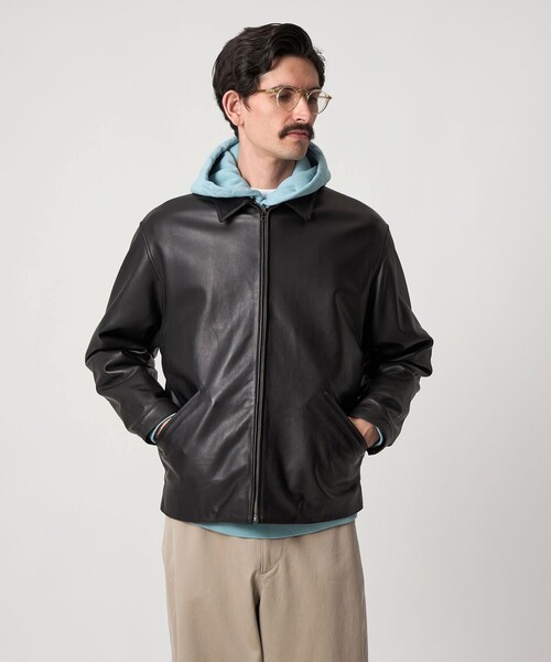 Steven Alan＞ シープ グローブレザー ワーク ブルゾン（ブルゾン