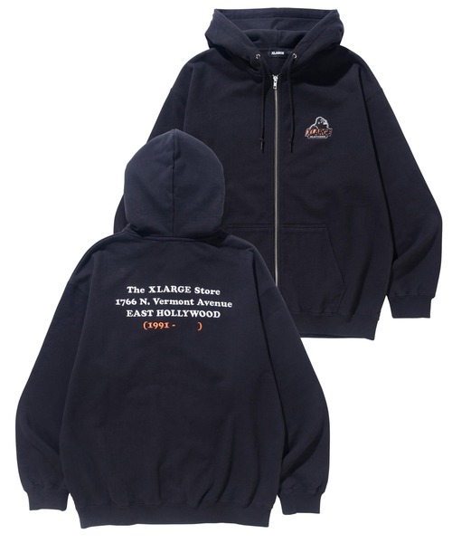 XLARGE（エクストララージ）の「STORE ADDRESS ZIP HOODED SWEAT