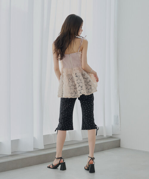 セール】【SALON by Chico】ローズチュールペプラムブラウス（シャツ