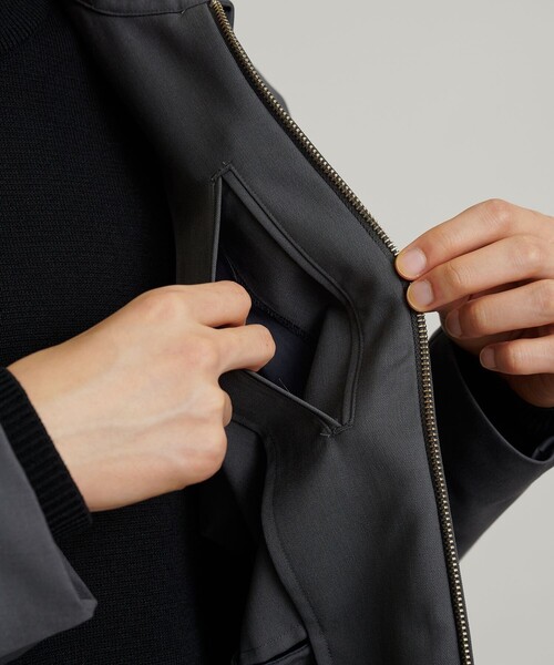 PUBLIC TOKYO ゴートレザー ノーカラーブルゾン サイズ2 PUBLIC TOKYO