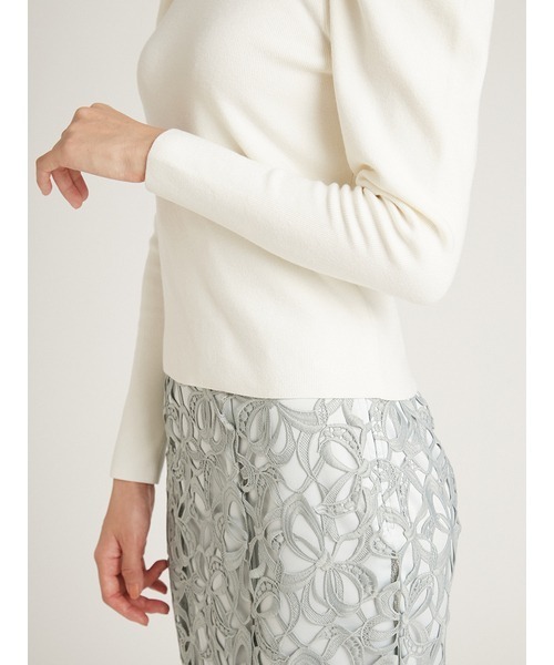 SNIDEL（スナイデル）の「Sustainableレースカラーニットプルオーバー