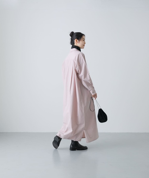 かぐれ（カグレ）の「『2サイズ展開』コットンシルクシャツワンピース