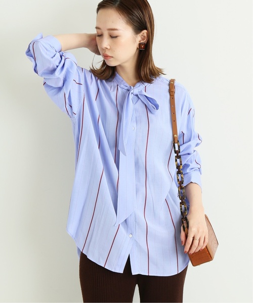 セール】ストライプボウタイシャツ◇（シャツ/ブラウス）｜IENA